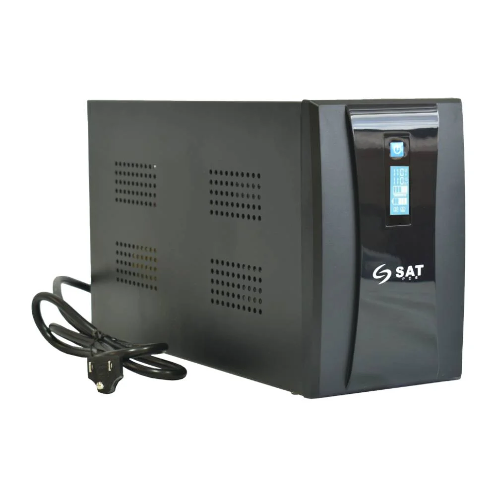 UPS Interactiva 2000VA/1200W 6 Tomas Regulador Pantalla LCD SAT UR2000+